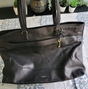 Black Fossil Large Purse Tote